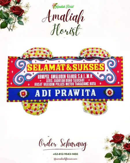 Papan Bunga Ucapan Selamat Bergas